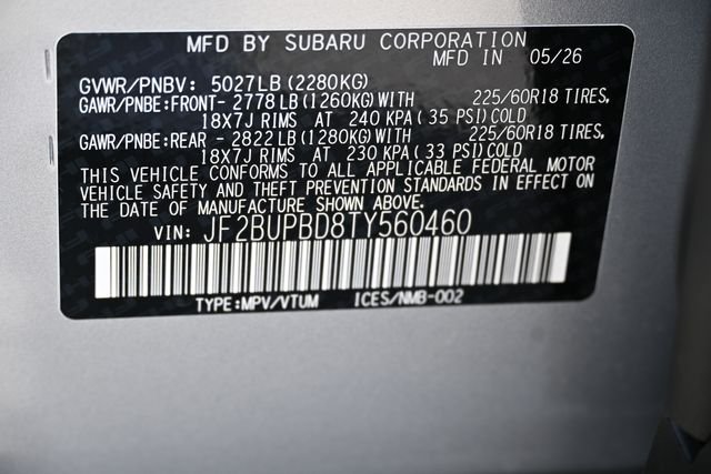 New 2026 Silver Subaru Premium image 20