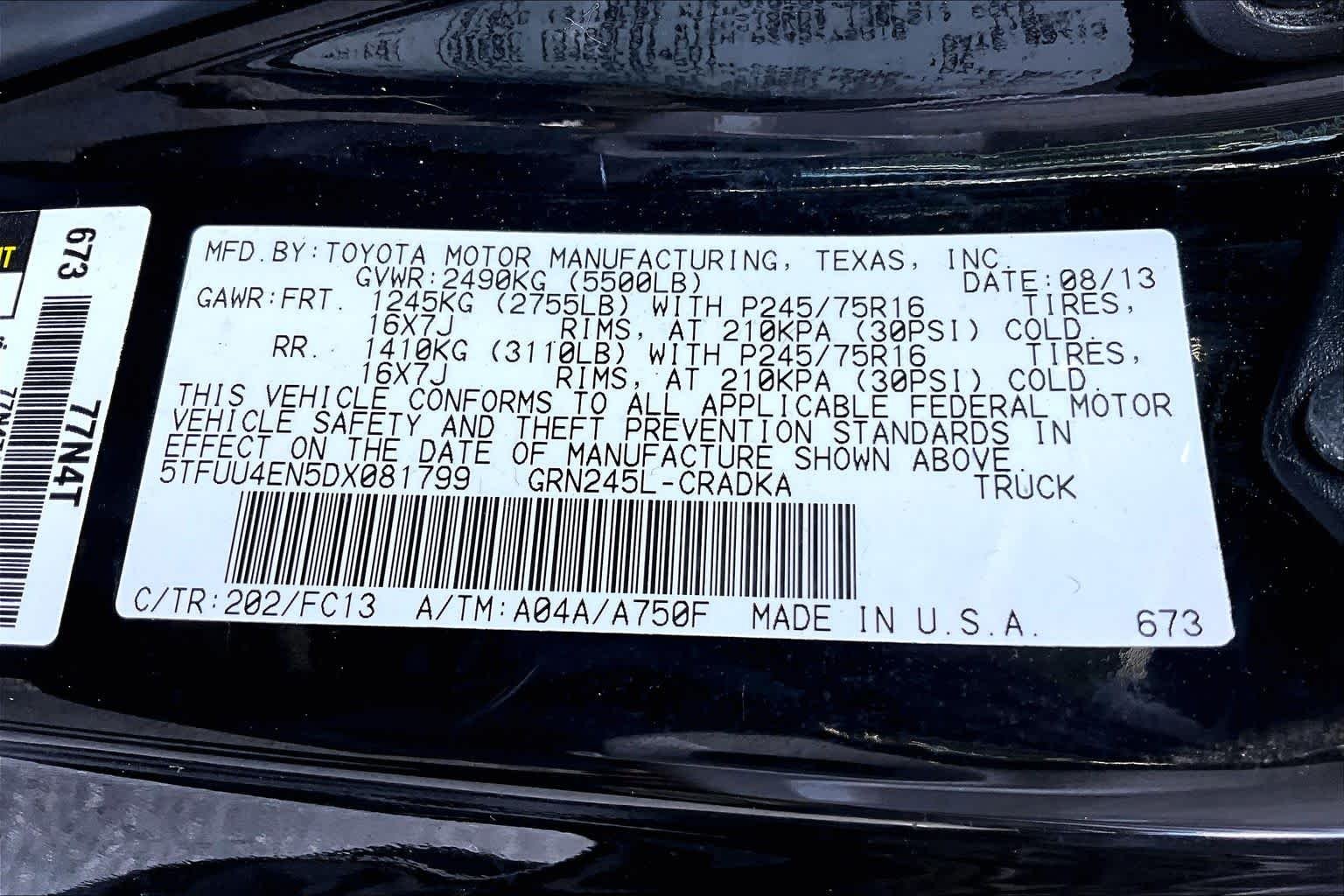 Used 2013 Black Toyota  image 33