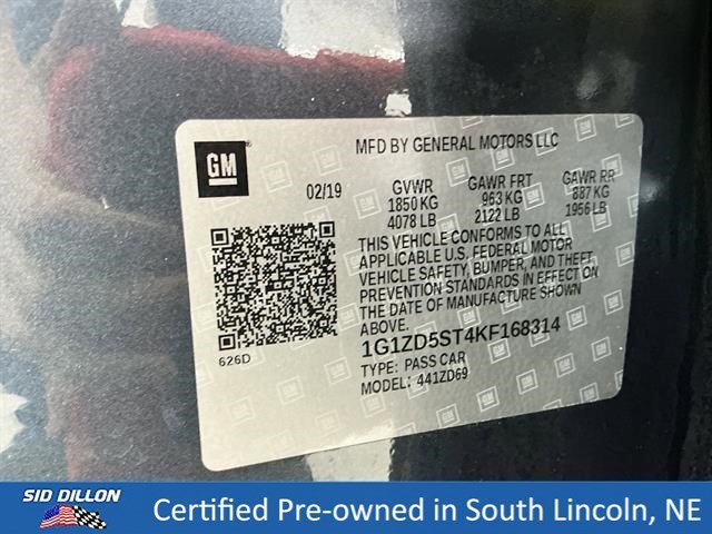Certified Used 2019 Shadow Gray Metallic Chevrolet LT image 14