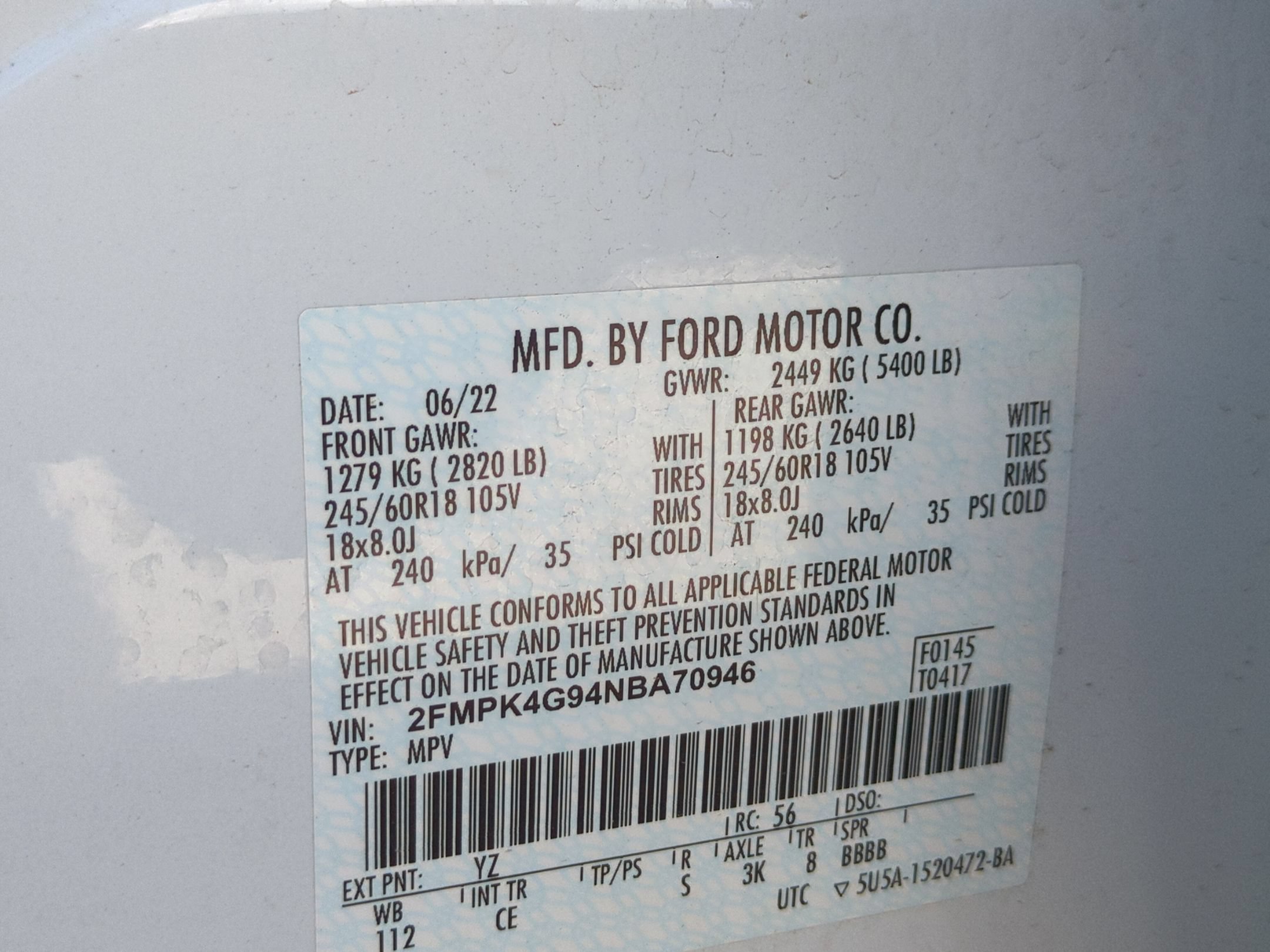 Used 2022 Oxford White Ford SE image 33