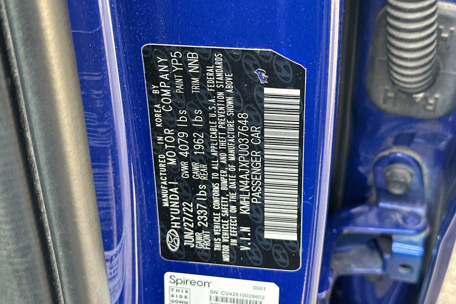 Used 2023 Intense Blue Hyundai Limited image 28