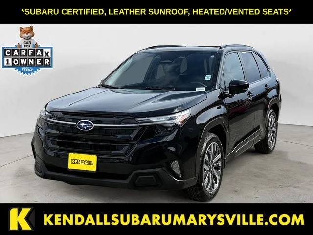 Certified Used 2025 Crystal Black Silica Subaru Touring image 1