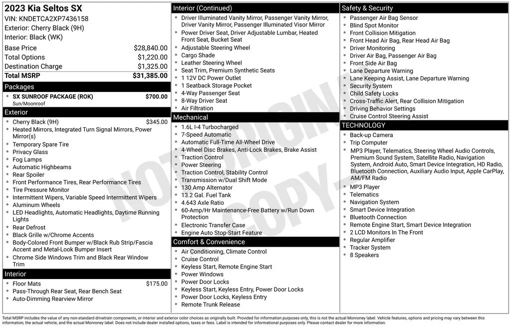 Used 2023 Black Kia SX image 2