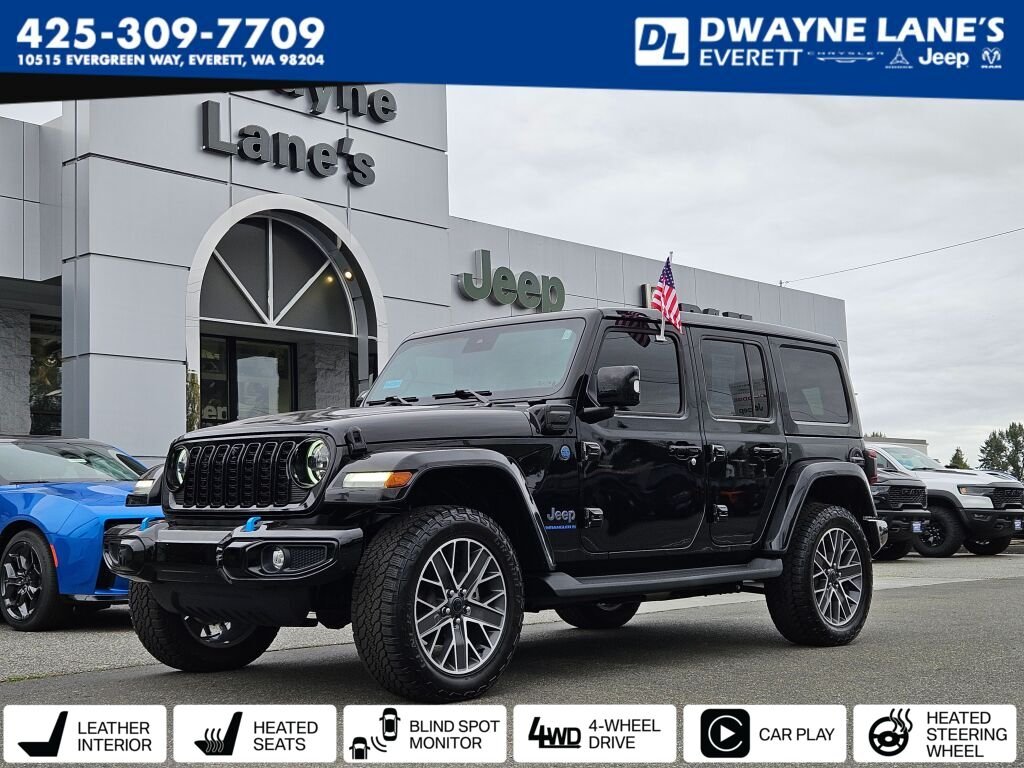 Used 2024 Black Clear Coat Jeep High Altitude 4xe image 1