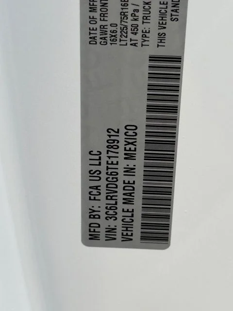 New 2026 Bright White Clear-Coat Exterior Paint RAM High Roof image 29