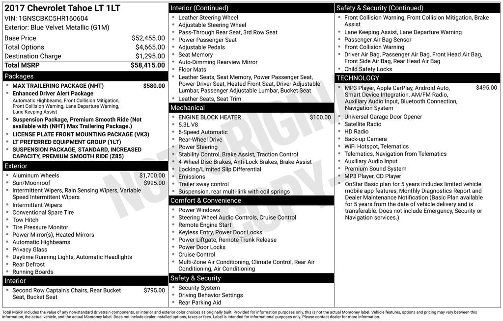 Used 2017 Blue Chevrolet LT image 9