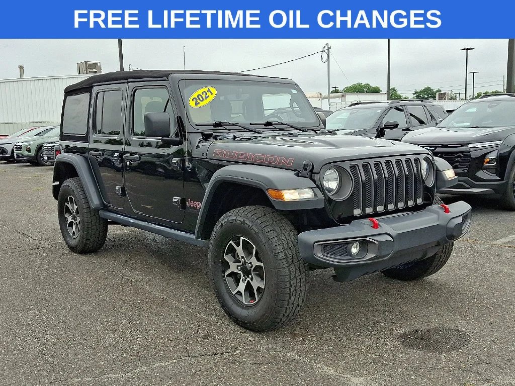 Used 2021 Black Jeep Rubicon 4X4 image 1