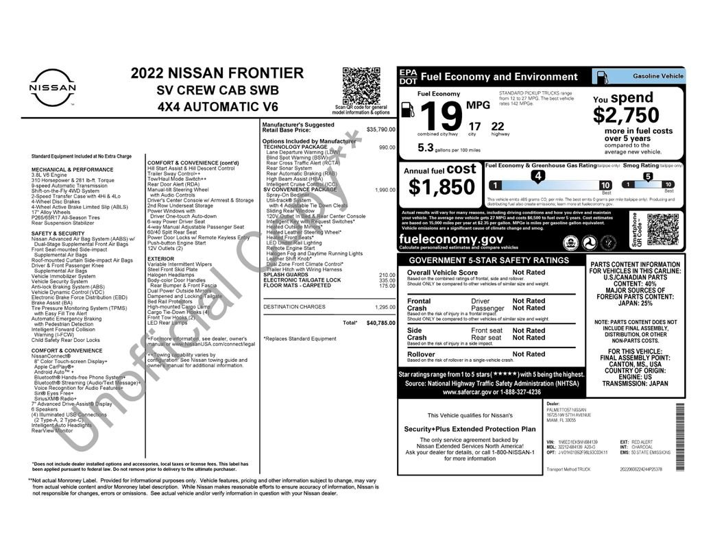 Used 2022 Red Nissan SV image 14