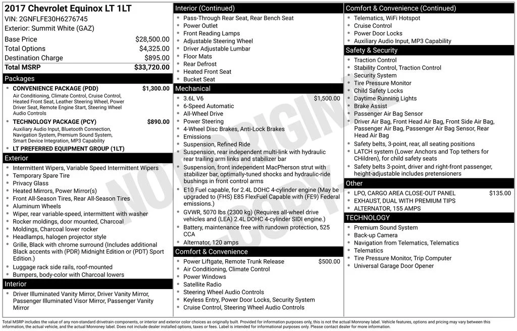 Used 2017 White Chevrolet LT image 6