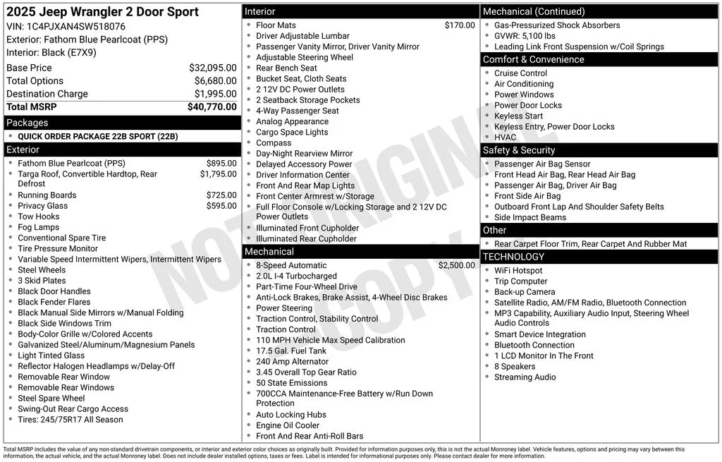 Certified Used 2025 Blue Jeep Sport image 8