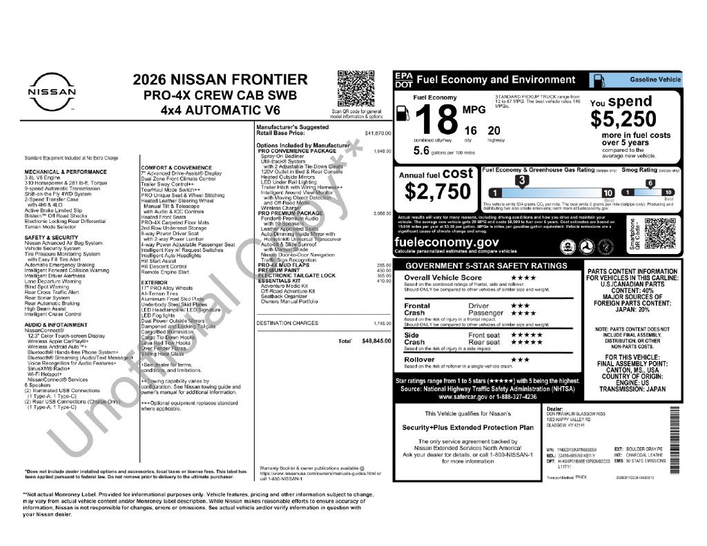 Used 2026 Gray Nissan PRO-4X image 25