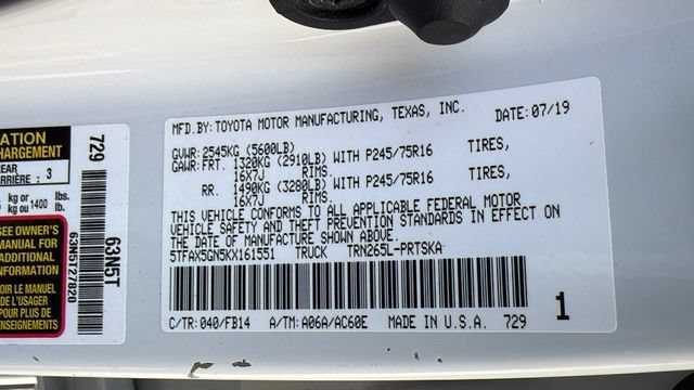 Used 2019 Super White Toyota SR image 24