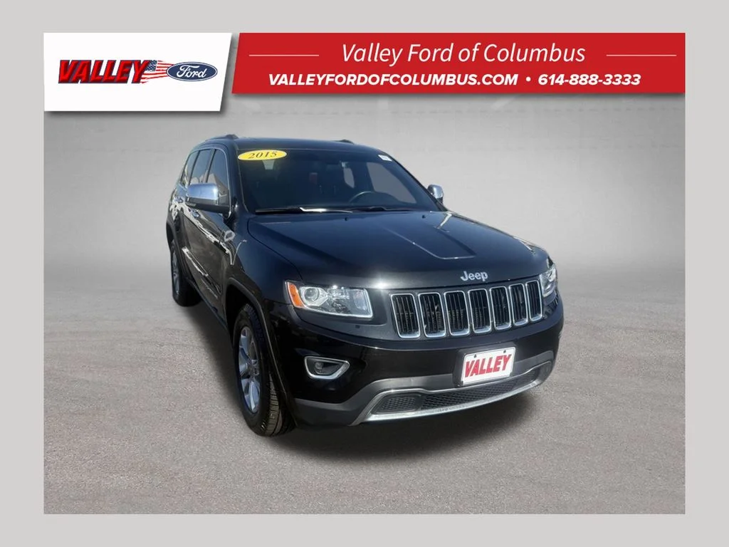Used 2015 Brilliant Black Crystal Pearlcoat Jeep Limited image 1