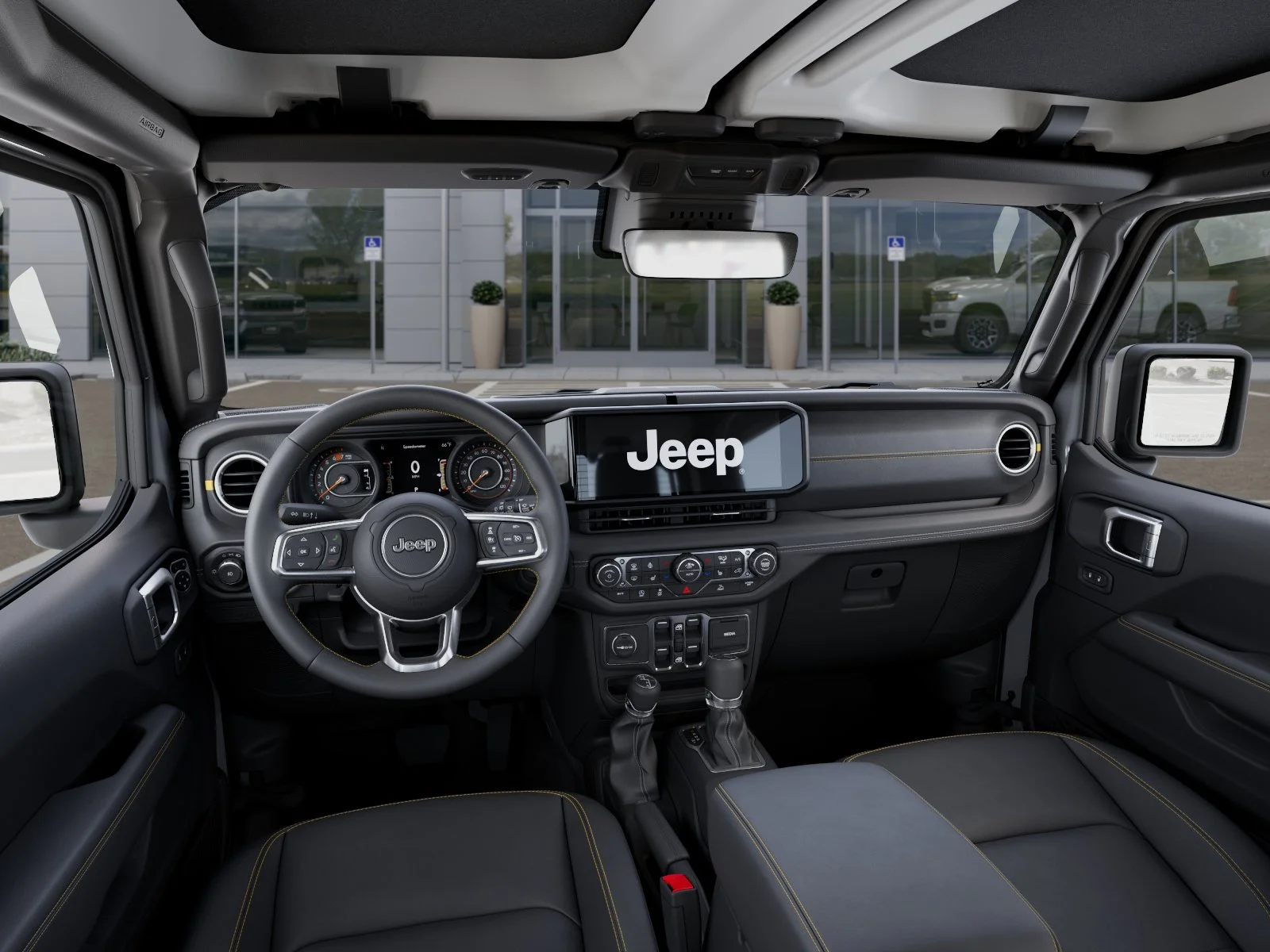 New 2026 Bright White Clear-Coat Exterior Paint Jeep Sahara image 39