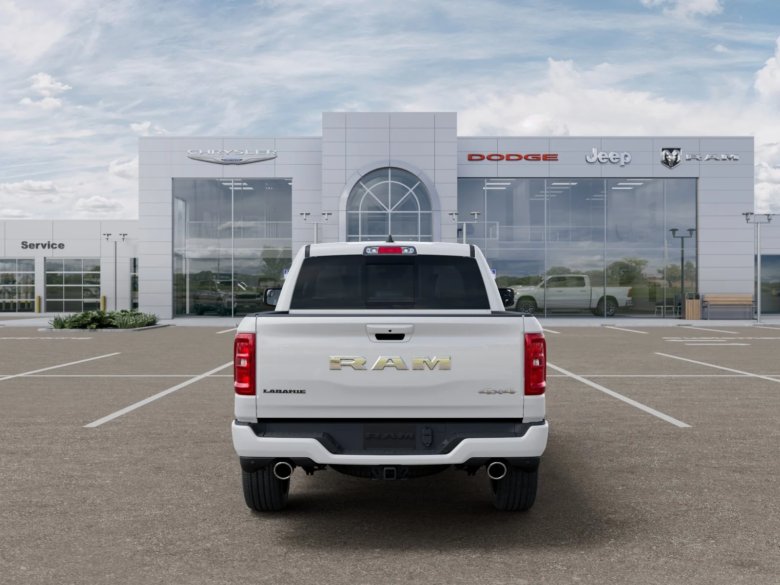 New 2027 Bright White Clear-Coat Exterior Paint RAM Laramie image 42