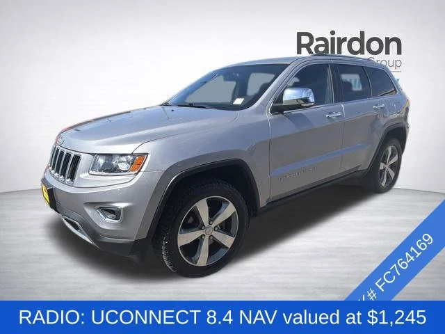 Used 2015 Billet Silver Metallic Clearcoat Jeep Limited image 3