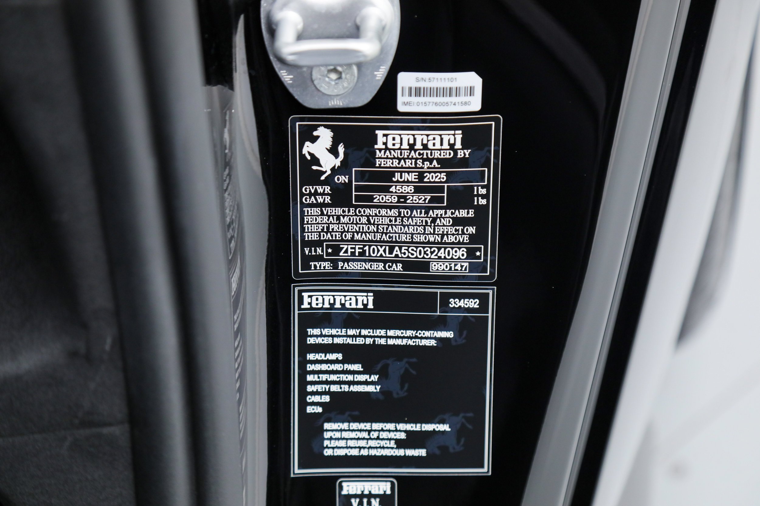 Used 2025 Black Ferrari  image 53