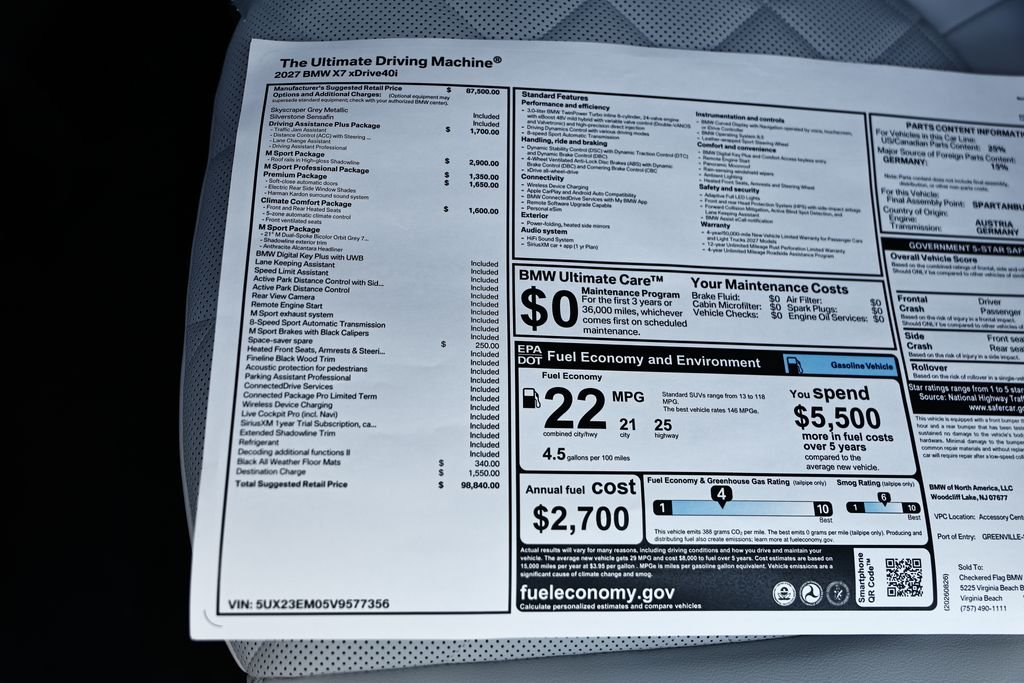 New 2027 Skyscraper Grey Metallic BMW xDrive40i image 27