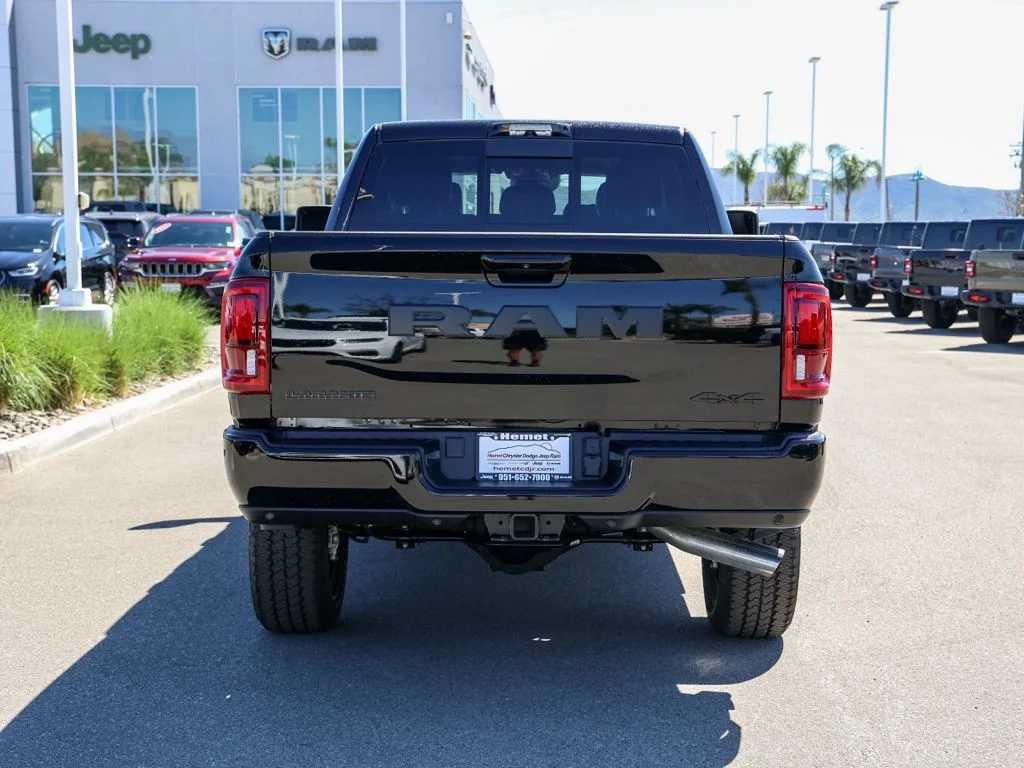 New 2026 Diamond Black Crystal Pearl-Coat Exterior Paint RAM Laramie Night Edition Mega Cab image 4