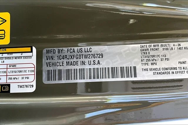 New 2026 Jeep Wrangler Rubicon X 4D Sport Utility
