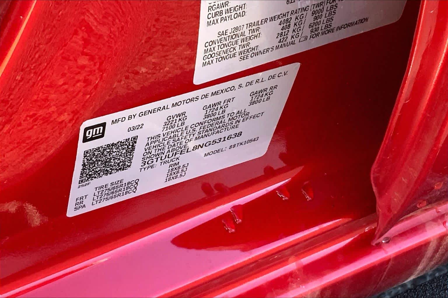 Used 2022 Cayenne Red Tintcoat GMC AT4X image 37