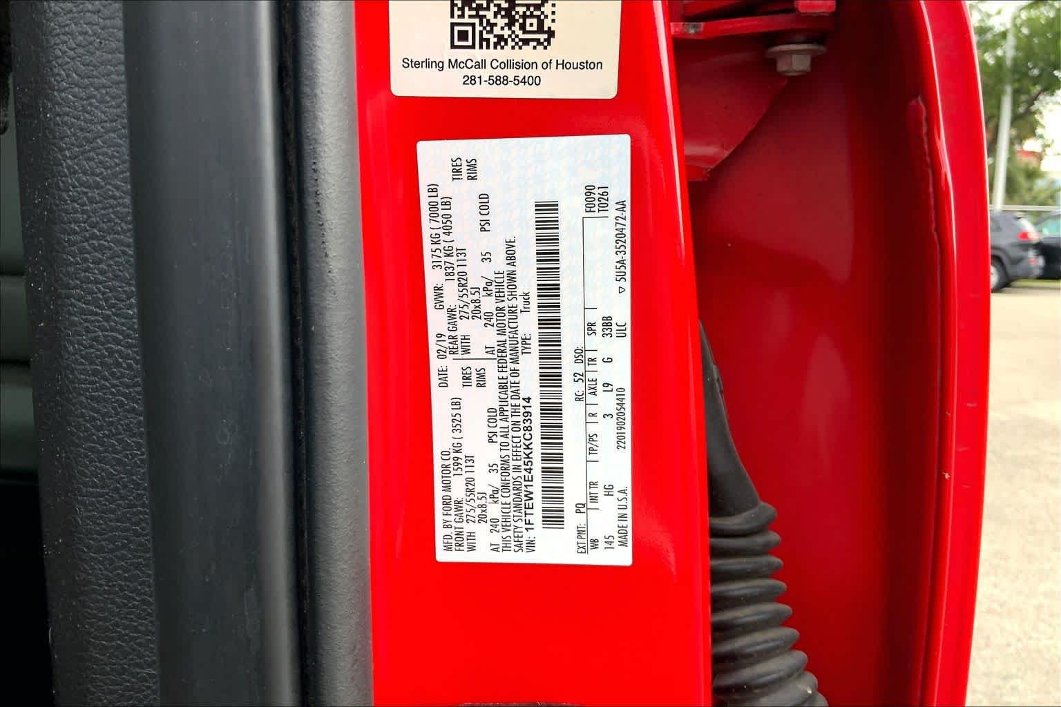 Used 2019 Race Red Ford LARIAT image 37