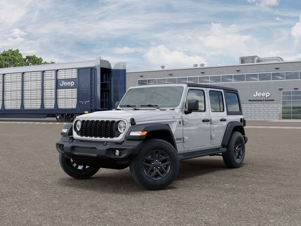 New 2026 Bright White Clear-Coat Exterior Paint Jeep Sport S image 1