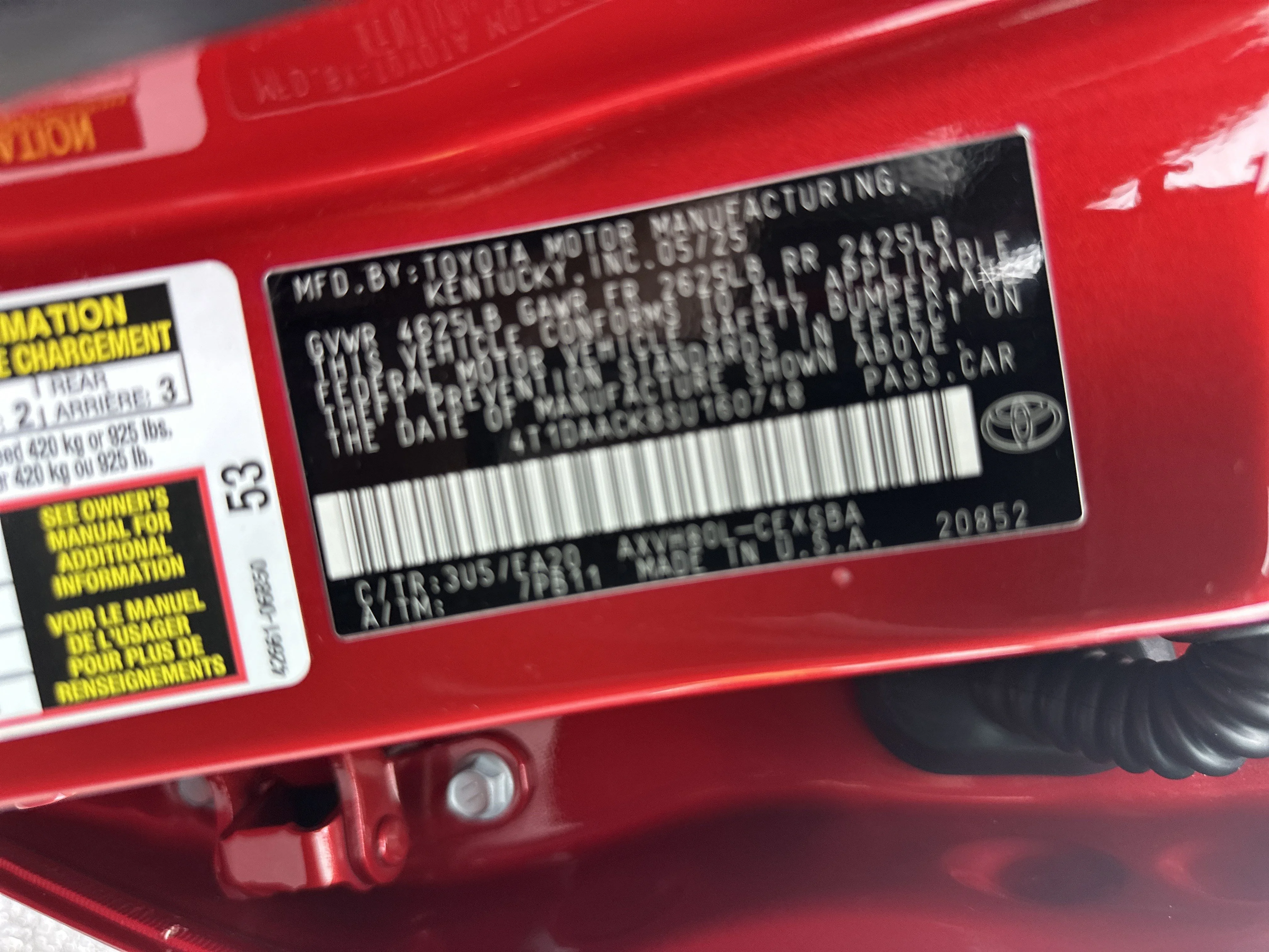 Used 2025 Supersonic Red Toyota SE image 31