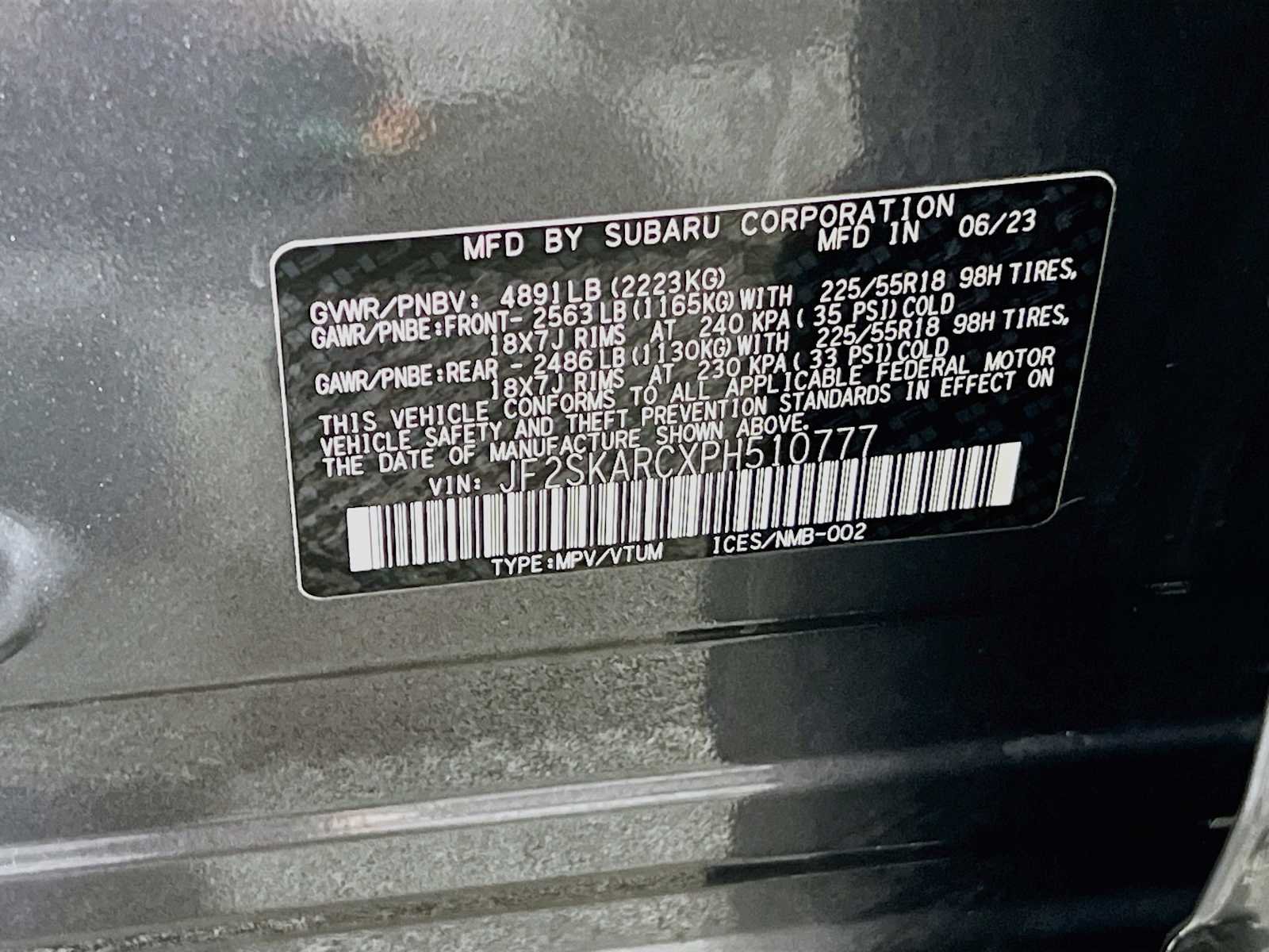 Used 2023 Magnetite Gray Metallic Subaru Touring image 32