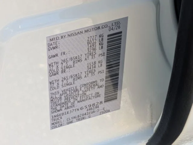 New 2026 White Nissan SV image 24