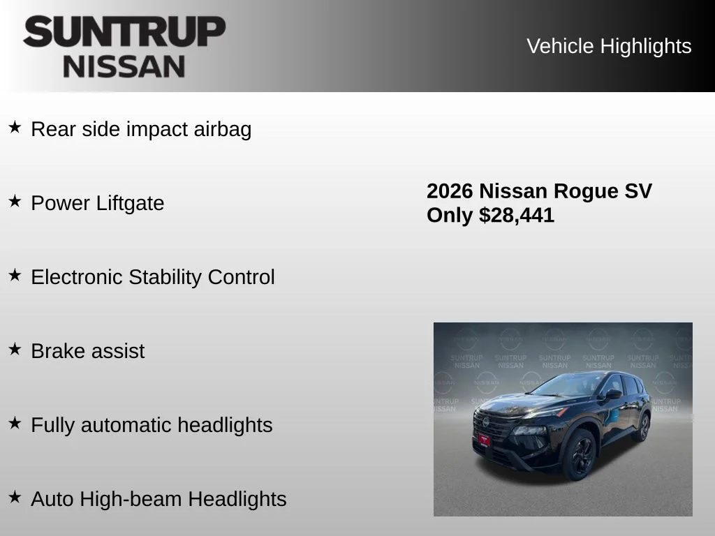 Used 2026 Black Nissan SV image 30