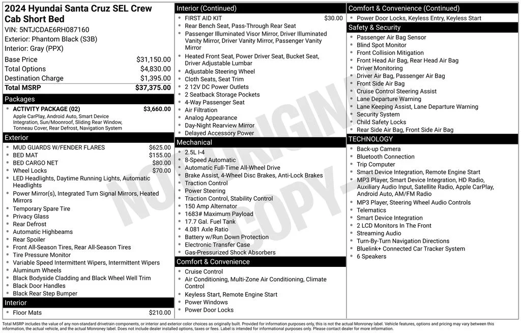 Used 2024 Black Hyundai SEL image 42