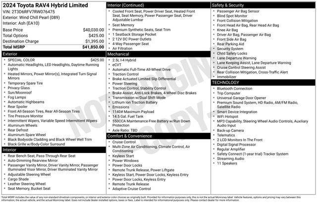 Certified Used 2024 WIND CHILL PEARL Toyota  image 59