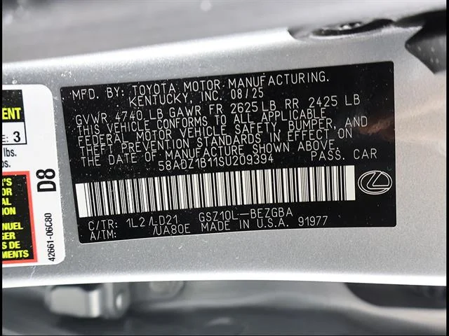 Certified Used 2025 Iridium Lexus Base image 12