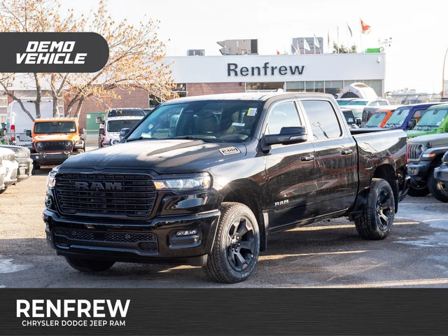 2026 RAM 1500 Sport* Crew Cab 4x4, Heated Seats/Wheel, 12 Inch Screen, Nav, Twin Turbo