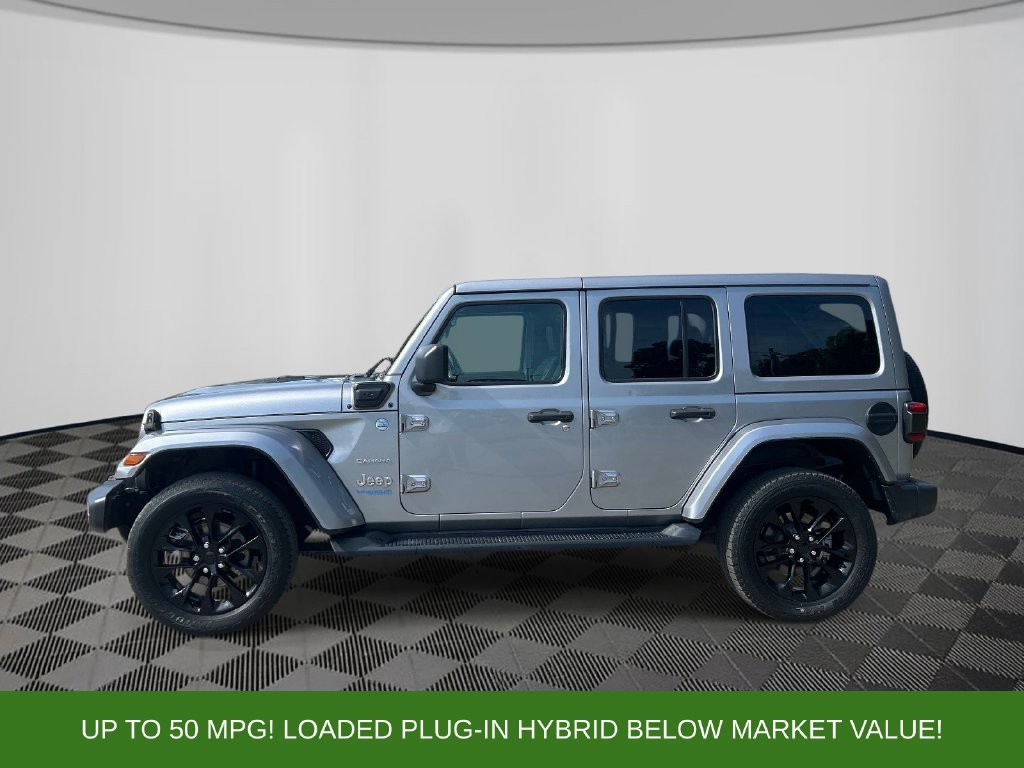 Used 2021 Silver Jeep Unlimited Sahara 4xe image 2