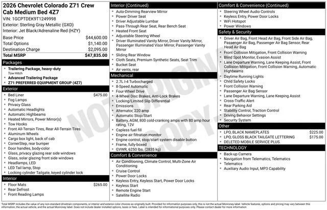 2026 Chevrolet Colorado Z71 - Photo 26