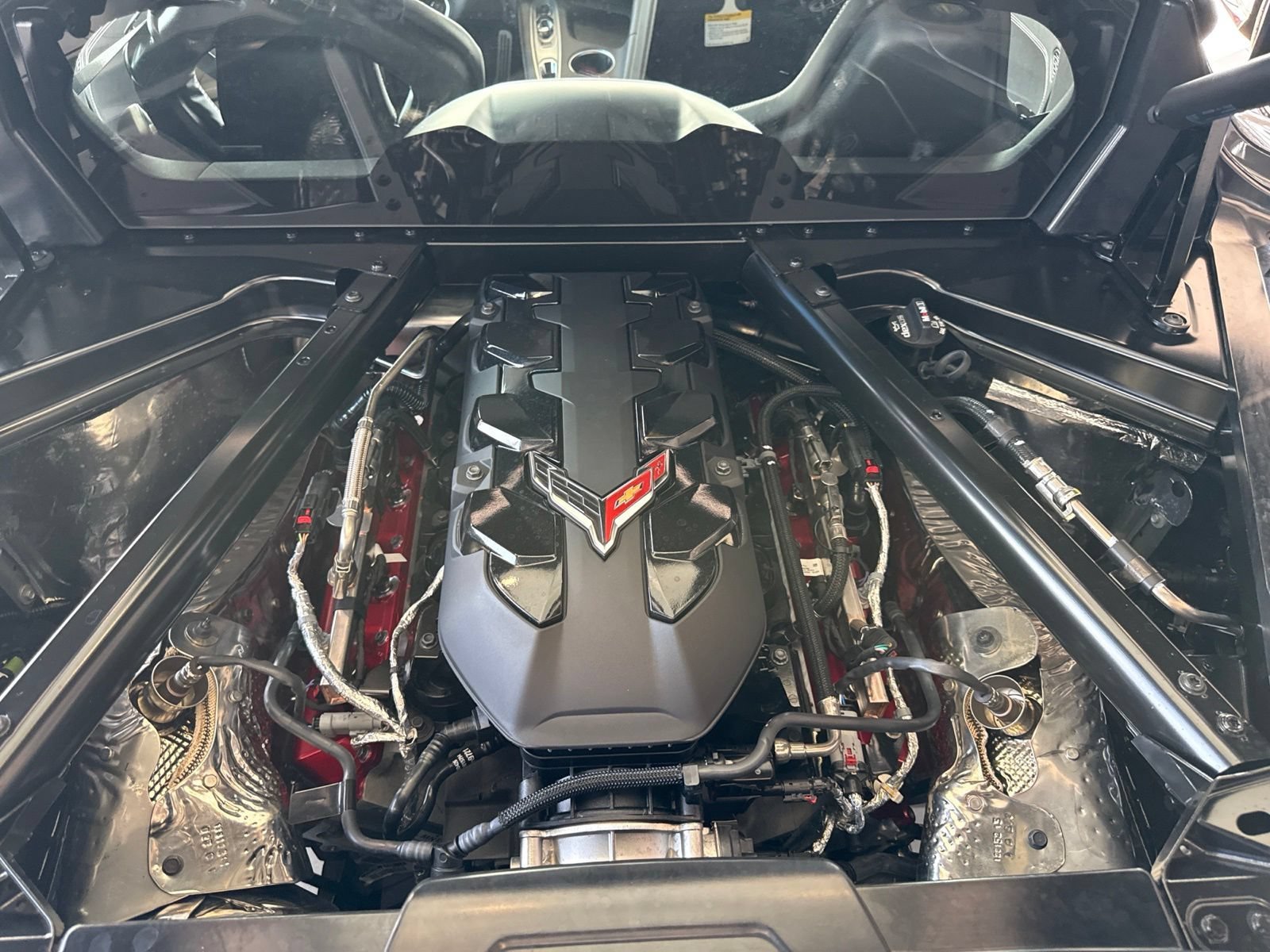 New 2027 Pitch Gray Metallic Chevrolet 1LT with Carbon Flash High Wing Spoiler - Gloss Black Wheels image 11
