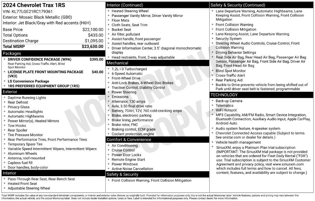 2024 Chevrolet Trax RS
