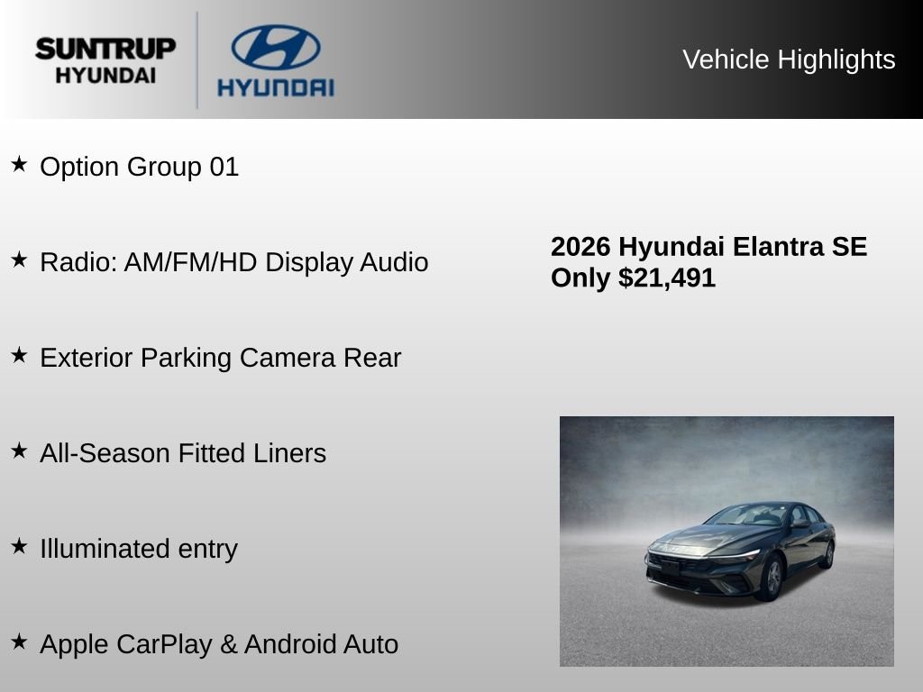 Used 2026 Amazon Gray Hyundai SE image 8