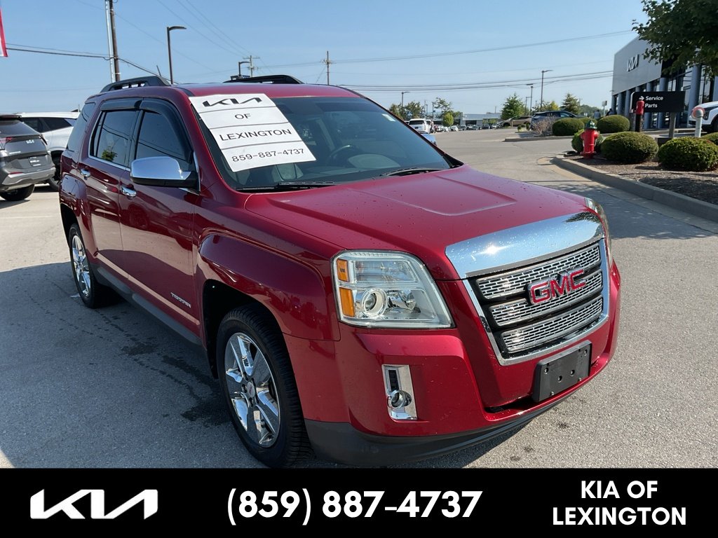 Used 2015 Crystal Red Tintcoat GMC SLT image 1
