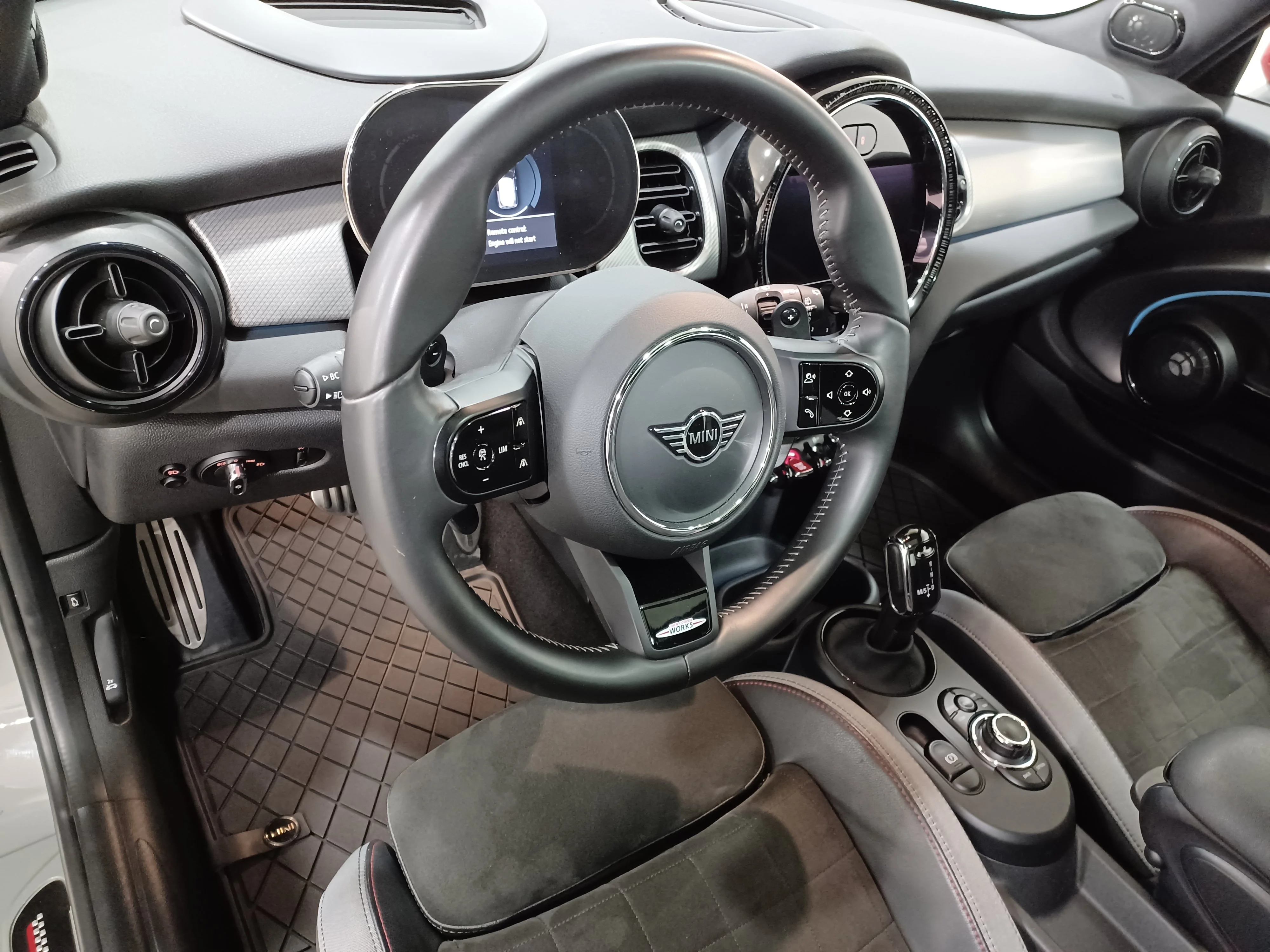 Certified Used 2023 Moonwalk Grey Semi-Metallic MINI John Cooper Works*Adaptive Cruise | Nav | HUD | Htd Alcantara Seats | Dual Sunroof | Harman/Kardon image 13