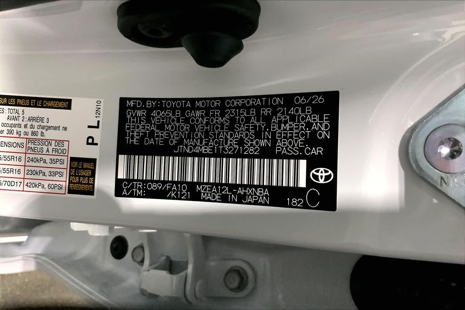 New 2026 Wind Chill Pearl Toyota SE image 22
