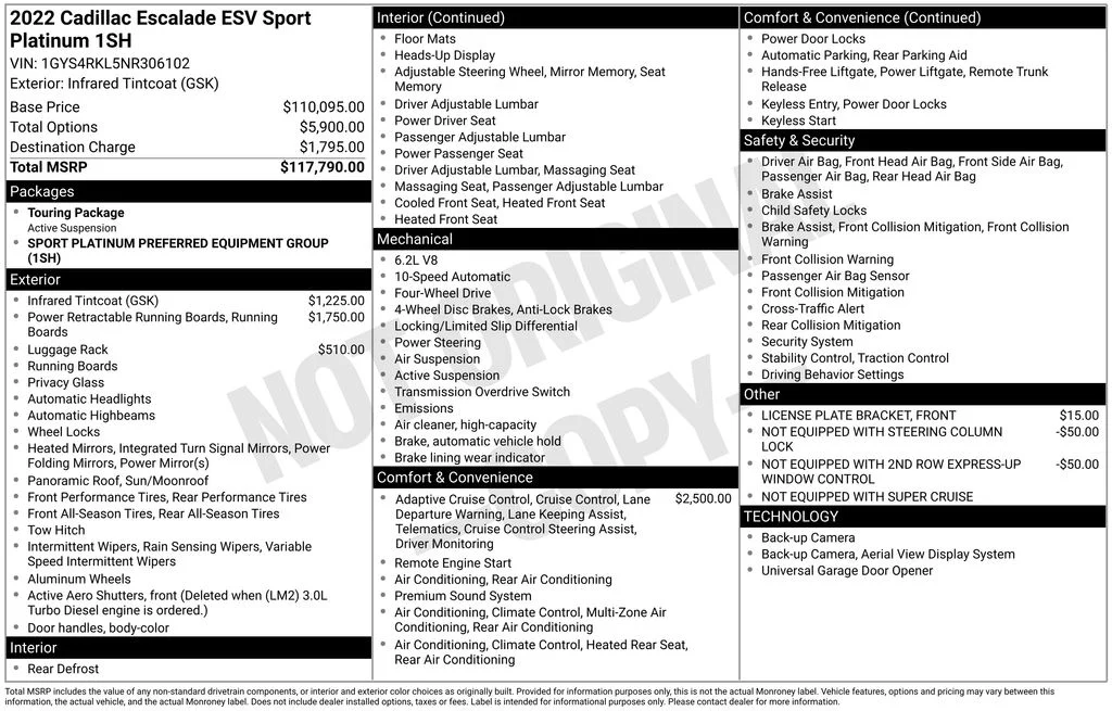 Used 2022 Red Cadillac Sport Platinum image 6