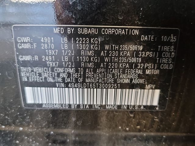 Certified Used 2026 Crystal Black Silica Subaru Touring image 36