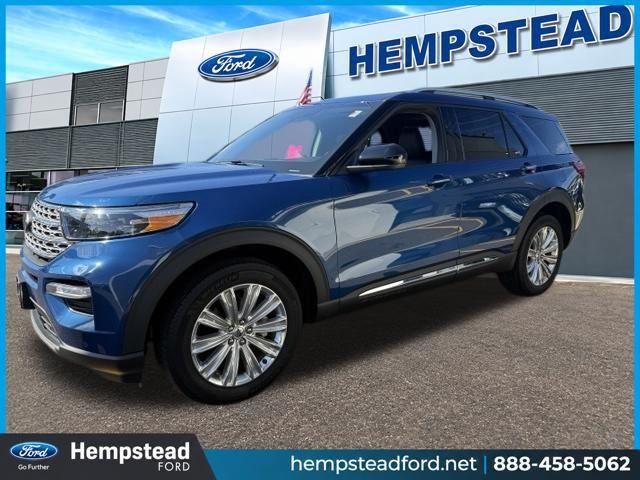 Certified Used 2023 Blue Metallic Ford Limited image 1