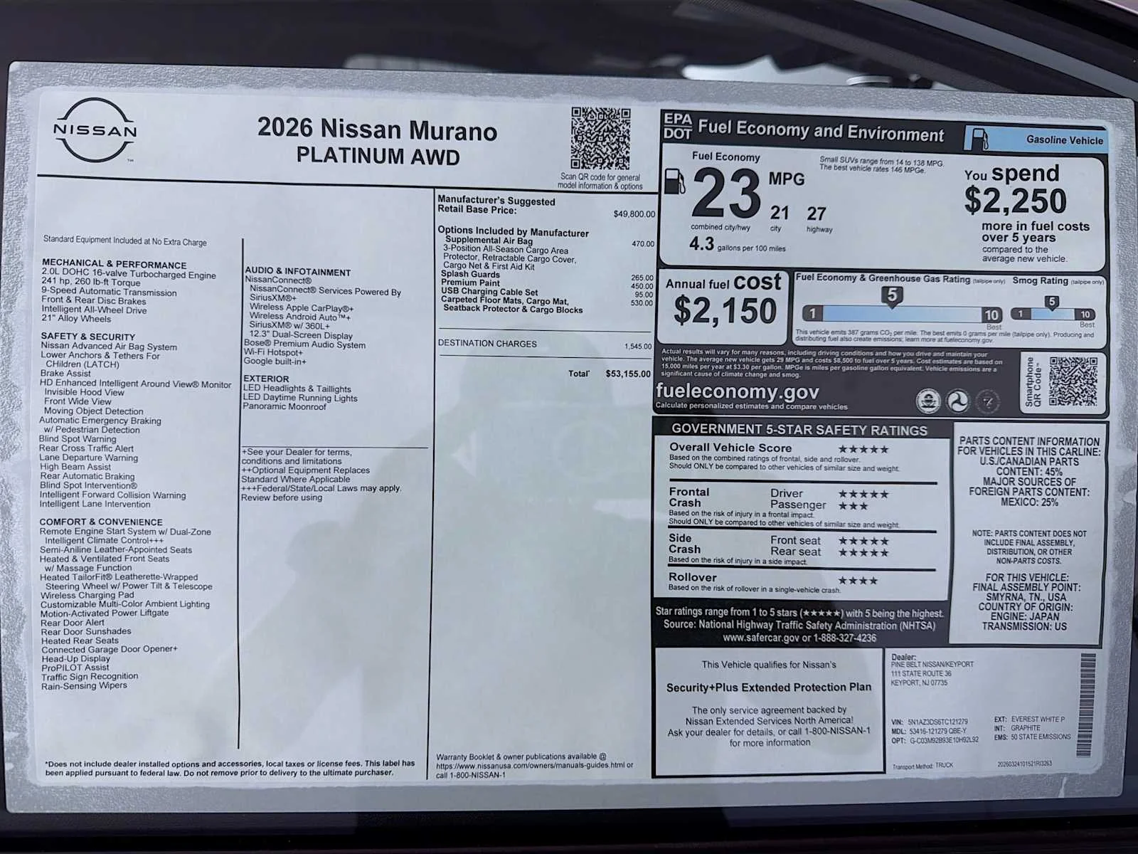 New 2026 Everest White Pearl TriCoat Nissan Platinum image 6