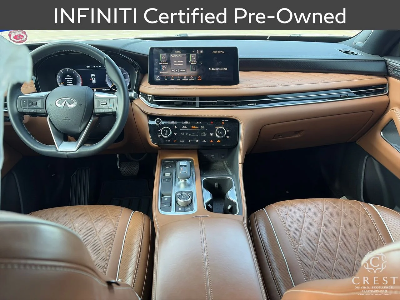 Certified Used 2025 Majestic White Black Obsid INFINITI AUTOGRAPH image 14