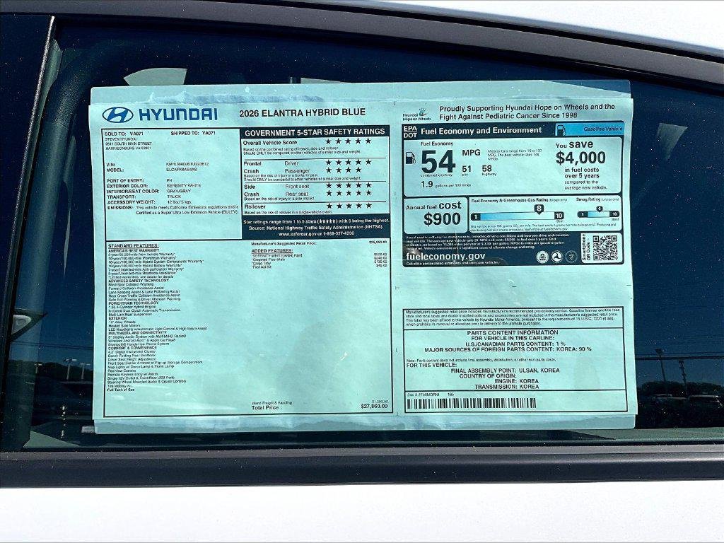 New 2026 White Hyundai Blue image 31
