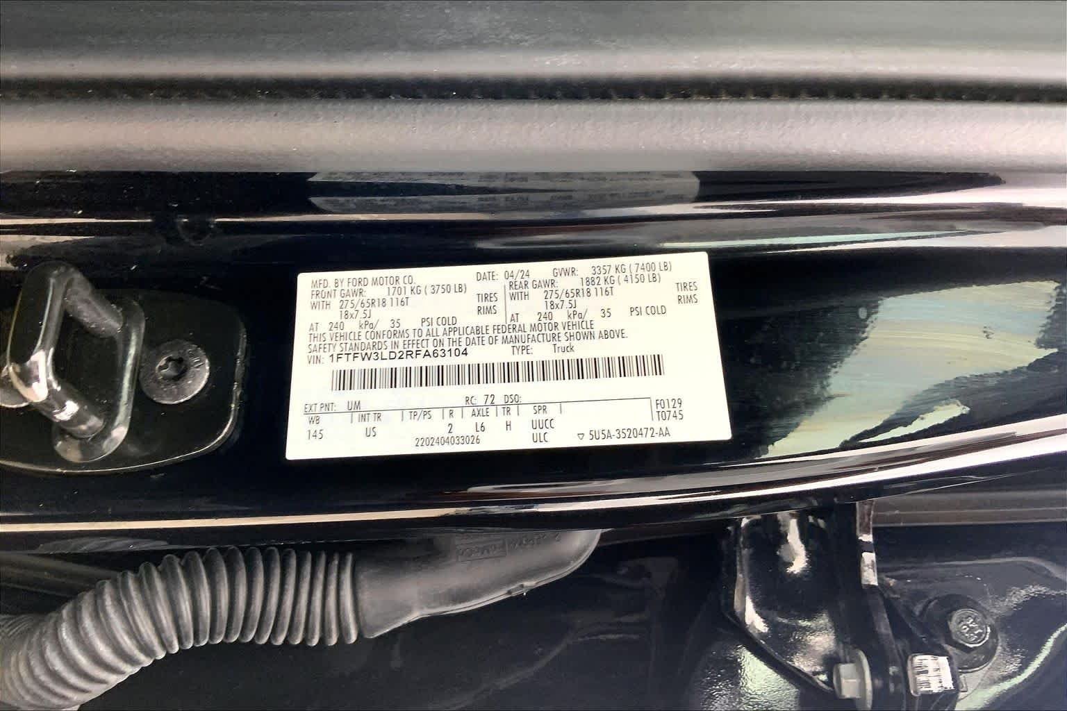 Used 2024 Agate Black Metallic Ford XLT image 52